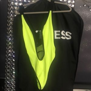 Lime green bathing suit